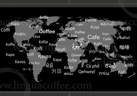 اسماء القهوه بجميع اللغات